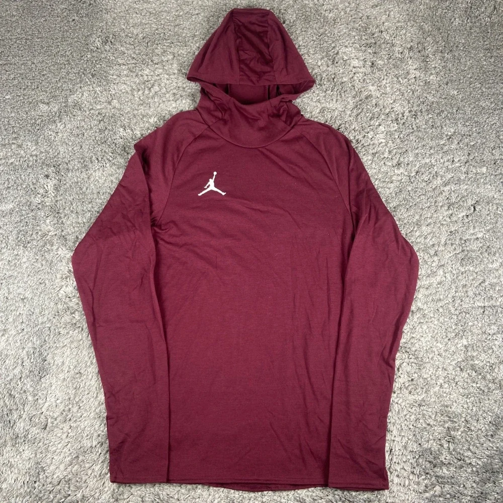 Jordan Training Hoodie Mens XS Burgundy Dri-Fit Long Sleeve Pullover AO9221-669